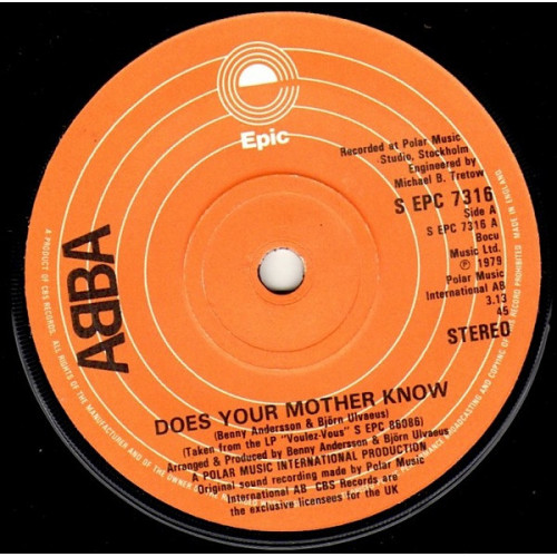 ABBA – Does Your Mother Know (7", 45 RPM) 1979 UK