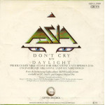 Asia – Don't Cry (7", 45 RPM) 1983 Europe