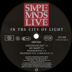 Simple Minds – Live In The City Of Light (2 LP) Europe 1987