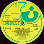 Scorpions – World Wide Live [ 2 x LP, Album ] 1985 Germany 