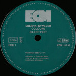 Eberhard Weber Colours ‎– Silent Feet  (Plak) 1978 Alman Baskı