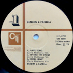 George Benson & Joe Farrell – Benson & Farrell (LP) 1976 Europe
