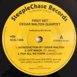 Cedar Walton Quartet – First Set (LP) 2016 Denmark