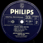 John McLaughlin, Al Di Meola, Paco De Lucia – Passion, Grace & Fire (LP) 1983 Hollanda
