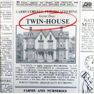 Larry Coryell - Philip Catherine – Twin-House (LP) 1977 Germany