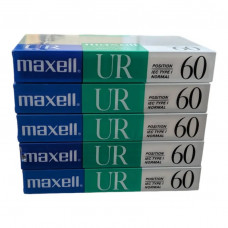 Maxell UR 60 IEC Type 1 Normal Recording Cassette Tape (Pack of 5)