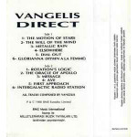 Vangelis – Direct (Kaset) 1988 Türkiye Baskı