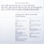 Bach, Academy Of St.Martin-In-The-Fields, Neville Marriner, Thurston Dart – Brandenburg Concertos (First Version - First Recording) (2 LP BOx Set)