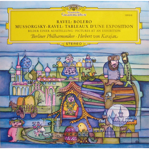 Ravel / Mussorgsky, Berliner Philharmoniker · Herbert von Karajan – Bolero / Tableaux D'une Exposition (LP) 1976 Germany