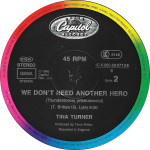 Tina Turner – We Don't Need Another Hero | Thunderdome (Maxi-Single) 1985 Europe