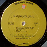 Black Sabbath – Black Sabbath Vol. 4 (Plak) 1972 USA