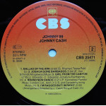 Johnny Cash – Johnny 99 (Plak) 1983 Europe