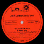 John Lennon & Yoko Ono – Milk And Honey (Plak) 1984 Almanya baskı