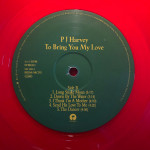 PJ Harvey – To Bring You My Love (Kırmızı Renk Plak) Unofficial Avrupa Baskı, SIFIR