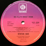 Status Quo – Ma Kelly's Greasy Spoon (LP, Red/Pink Pye labels) Birleşik Krallık Dönem Baskı