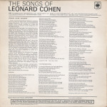 Leonard Cohen – Songs Of Leonard Cohen [ LP, Album ] 1971 UK 
